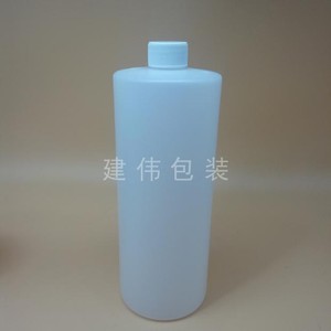厂家现货1000ML平肩半透明旋盖瓶HDPE圆柱形塑料瓶普通拧盖瓶包装