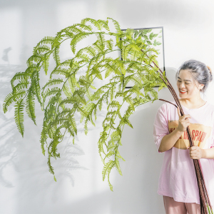 高端单片桫椤绿色树叶子塑料植物假叶片绿植造景景观插花装饰摆件