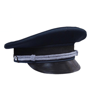 保安帽保服配件帽子帽徽安保藏青色大檐帽新式保服大沿帽