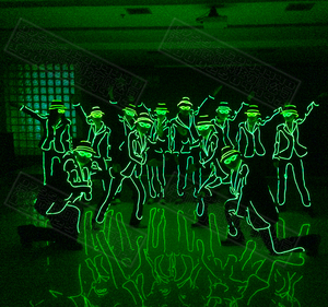 荧光舞发光线舞台发光衣服道具电光舞服装LED激光舞服定制EL灯条