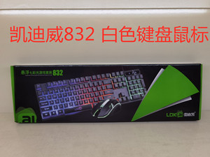 雷迪凯832键鼠套装新款USB键盘USB鼠标网吧发光游戏套件七彩背光