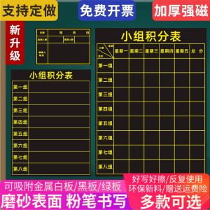 磁性小组积分表黑板贴班级学生评价榜比一比追先栏各科竞赛磁铁皮