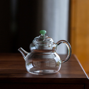 葫芦玻璃茶壶小号绿茶泡茶壶高硼硅耐热单壶创意古风白茶沏茶壶