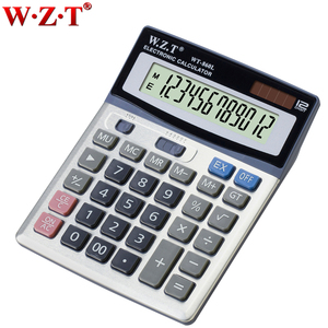 万众通WT-860L财务办公商务专用耐用塑料键太阳能计算器