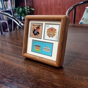 1981-2024生肖邮票生日相框礼物礼品实木榫卯结构送朋友送家人