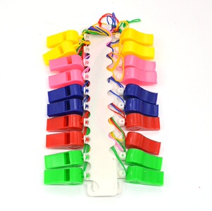 彩色口哨  球迷裁判哨子 户外救援 塑料儿童玩具 带挂绳口哨