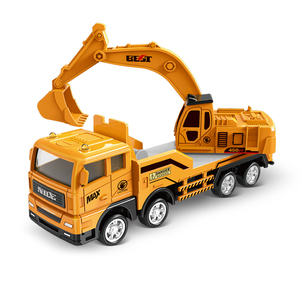 儿童车载挖掘机玩具车仿真起重吊车工程车模型挖机男孩挖土机勾机