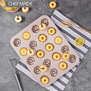 CHEFMADE学厨20连迷你旋风甜甜圈蛋糕模具玛芬纸杯面包模烘焙工具