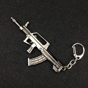 9.7cm QBZ95式自动步枪模型合金钥匙扣挂件挂饰摆件