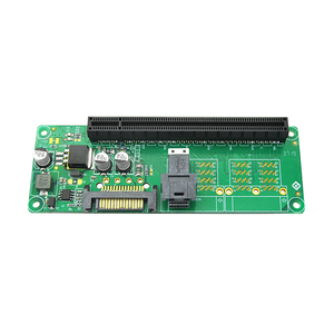 PCIe槽扩展板 SFF-8643转PCI-E x16插槽转接卡 4Pin 12V电源插座