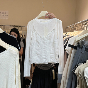 韩国东大门女装春秋新款奶系穿搭薄纱套装叠穿吊带背心两件套上衣