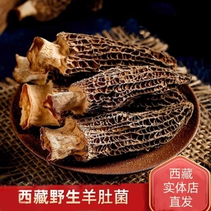 羊肚菌干货野生西藏50克特产特级非500g新鲜煲汤食材羊肚菇
