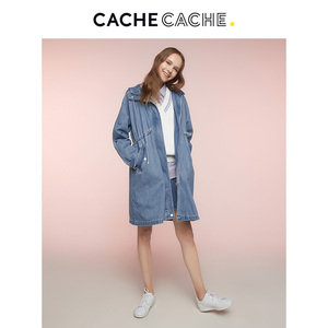 【直播专享价】Cache Cache风衣女中长款外套腰部显瘦