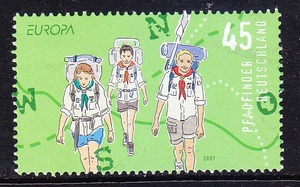 德国邮票 2007年  欧罗巴 童子军 1枚全