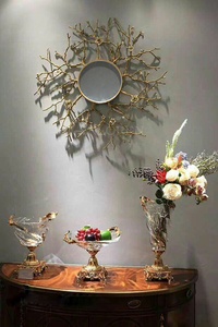 圣劳伦壁镜壁画装饰镜珐琅彩欧式现代客厅创意装饰品壁饰挂画