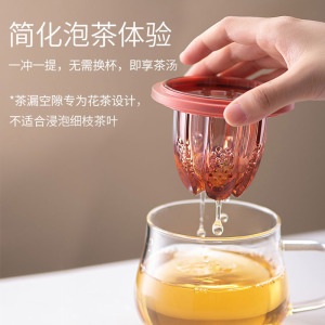 楼尚泡茶壶沏茶杯办公室玻璃耐高温家用橙子橙汁机柠檬榨汁器手动