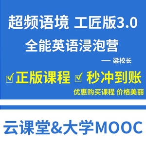 网易云课堂超频语境工匠版全能英语浸泡营听说读写提升低价代开