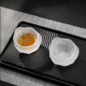 正品初云冰冻烧古法琉璃杯怀石杯日式茶杯闻香单杯清酒酒杯茶杯