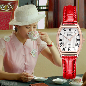 宝利玛女表酒桶复古女表防水学生韩版简约超薄潮流石英表女士手表