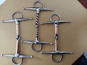 304不锈钢紫铜管H型霸王马嚼子马具马术用品水勒配件缰绳笼头