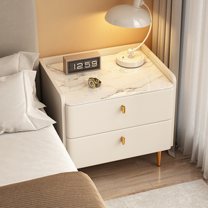 床头柜简约现代实木床边收纳柜家用卧室2024新款轻奢高级感置物架