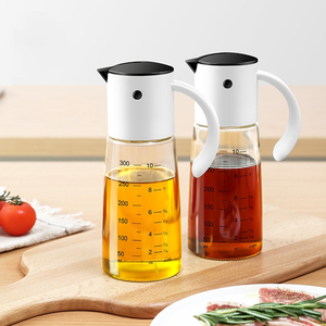 日式LISSA油壶家用自动开合装油瓶油罐酱油醋玻璃瓶不挂油大容量