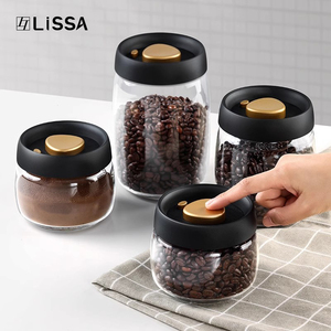 抽真空咖啡豆保存罐食品级玻璃密封罐咖啡粉储存罐茶叶收纳储物罐
