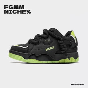 FGMM【黑色骑士】系列设计师国潮面包鞋板鞋男鞋子厚底小众运动鞋