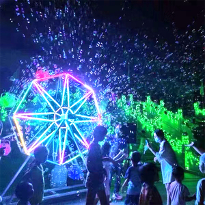 大型网红摩天轮泡泡机景区打卡LED发光户外互动美陈摆件游乐设备