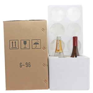 香槟酒气泡酒大瓶葡萄酒泡沫箱 9.5孔径配纸箱酒瓶防震运输盒子