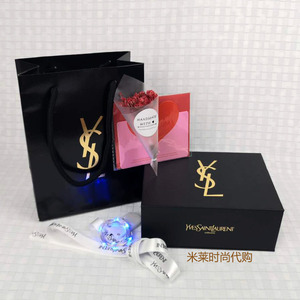 圣罗…兰Y…SL包装盒空盒子手提纸袋口红盒气垫小金条包装礼盒