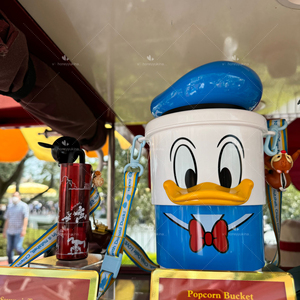 日本迪士尼乐园唐老鸭爆米花桶 奇奇蒂蒂肩带可拆卸 米奇手手夹子