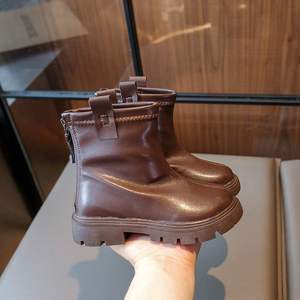 2023秋季新款儿童韩版靴子 男女童韩版皮靴 学生马丁靴一件代发