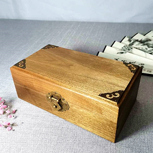 金丝楠木老料首饰盒复古中式家用收藏珠宝礼品箱实木饰品收纳盒子