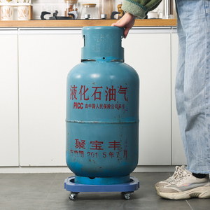加厚煤气瓶移动托架带轮桶装水底座花架盆托盘液化气煤气罐置物架