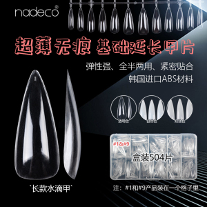 nadeco美甲贴片 日式成品甲片透明全贴 沙龙手指甲超薄无痕延长甲