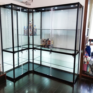 玻璃展示转角柜样品礼品乐高手办模型玩具产品组合柜台陈列柜货架