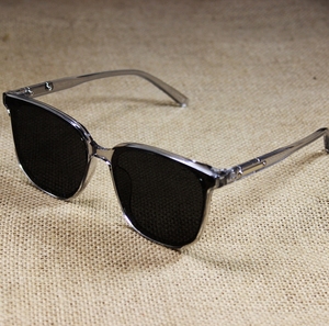 夏韩版新款太阳镜透明灰色方框防紫外线墨镜潮流时尚百搭眼镜男女