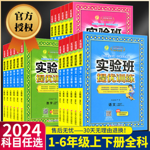 2024春实验班提优训练一年级二年级三四五六年级下册上册语文数学英语人教版苏教版北师大小学全套同步练习册试卷训练天天练2024春