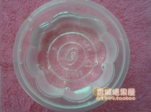 专业布丁 布甸模具 果冻杯盒 透明食用塑料梅花盒带盖宽8CM高4CM