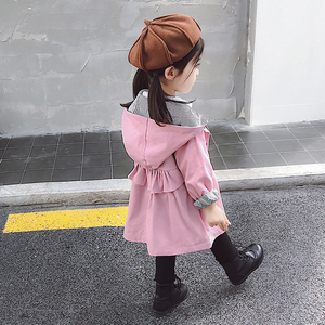 女童春装外套2024新款洋气中长款韩版儿童装上衣女宝宝中小童风衣