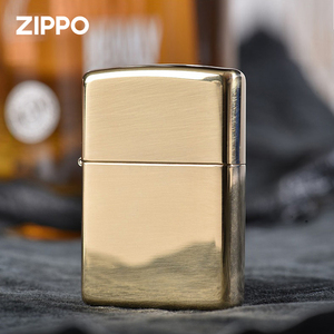 ZIPPO打火机204b拉丝黄铜光板系列之宝270镜面切角1937机型送礼物