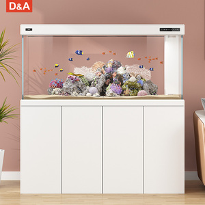 德克德彩系列龙鱼缸轻奢超白玻璃客厅家用养鱼智能生态底滤水族箱