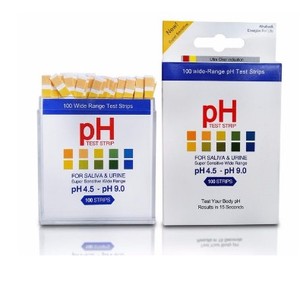 4.5-9.0两色PH试纸盒装精密检测试纸100条装测唾液试纸条出口精装