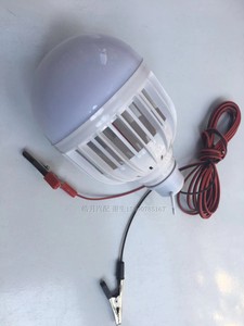 LED12V球泡灯带3米线夹子停电应急夜市电瓶蓄电池灯泡超亮节能灯