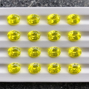 培育石榴石 人造钇铝榴石 YAG 实验室生长 裸石 金丝雀黄 霓虹感