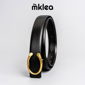 MKLEA 焦糖色二层牛皮女款腰带休闲韩版百搭裤带牛仔裤商务腰带女