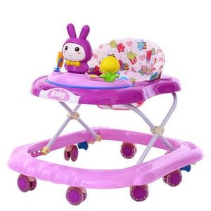 新款婴幼儿宝宝学步车带音乐折叠调节防止侧翻6-16个月宝宝脚步车