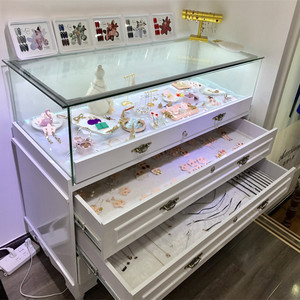 欧式小饰品展示柜玻璃柜台 玉器首饰柜台展柜钱包手表多功能柜子