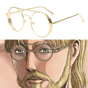 进击的巨人 吉克耶格尔cos眼镜 复古圆框金属厚边装饰个性眼镜框